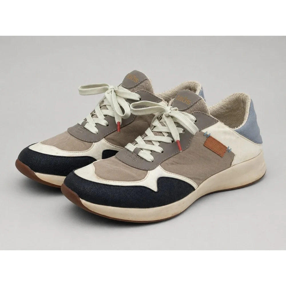 Taos Direction Sneakers Women Sz 9.5 Taupe Multi Colorblock Comfort Shoes